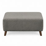 Zara Footstool - Footstool Footstools Sterling Home 2 Plush Silver Light Feet