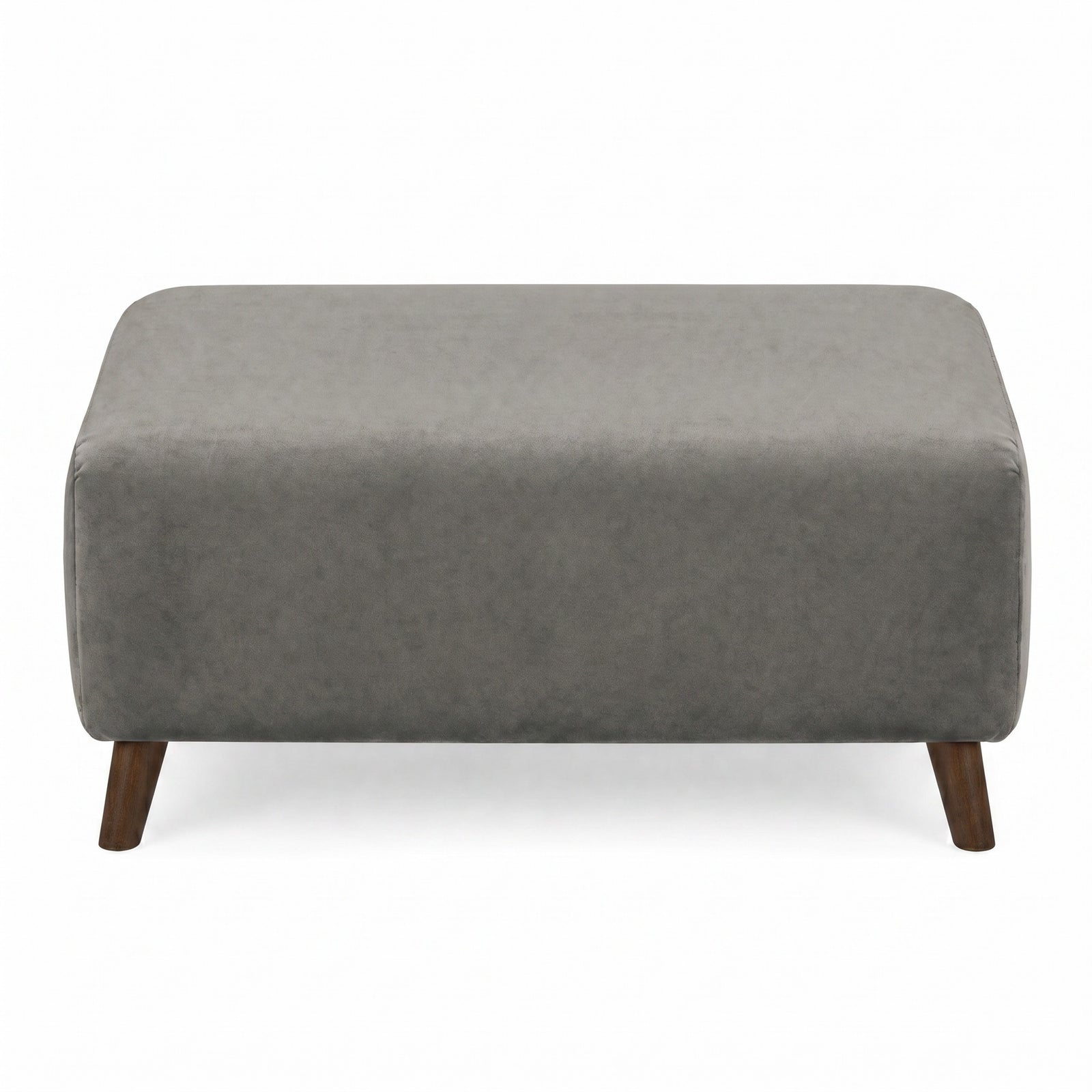 Zara Footstool - Footstool Footstools Sterling Home 2 Plush Silver Light Feet
