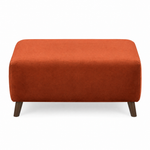 Zara Footstool - Footstool Footstools Sterling Home 1 Plush Marmalade Light Feet