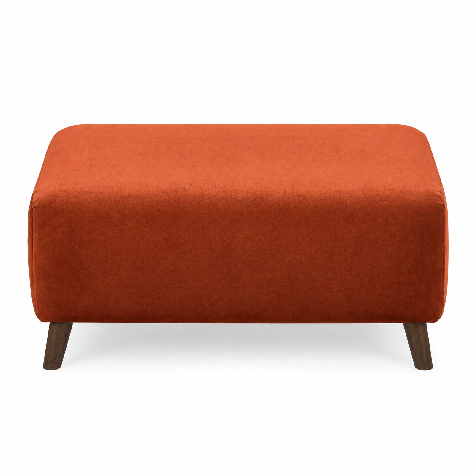 Zara Footstool - Footstool Footstools Sterling Home 1 Plush Marmalade Light Feet