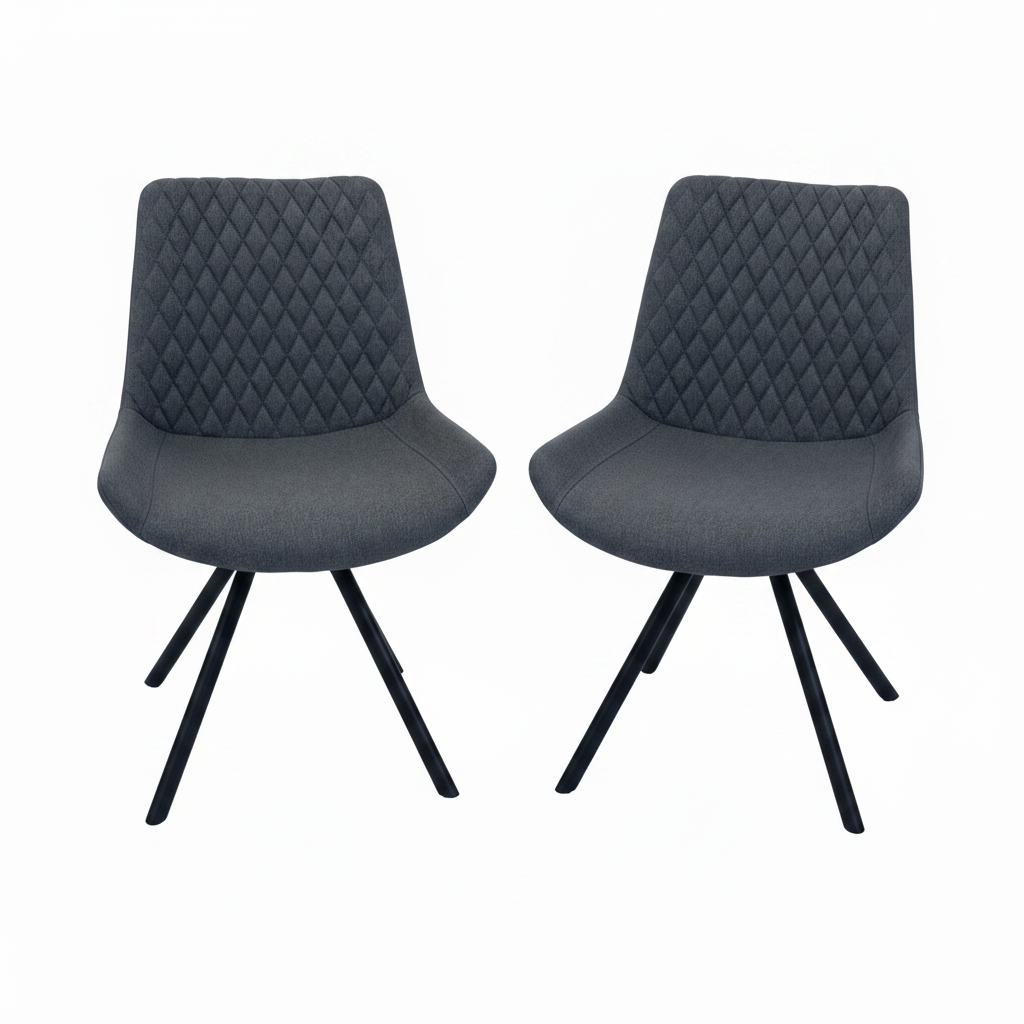 Ace Pair of Shadow Grey Dining Chairs - Dining Chair - Pair Shadow Grey Sterling Home 1