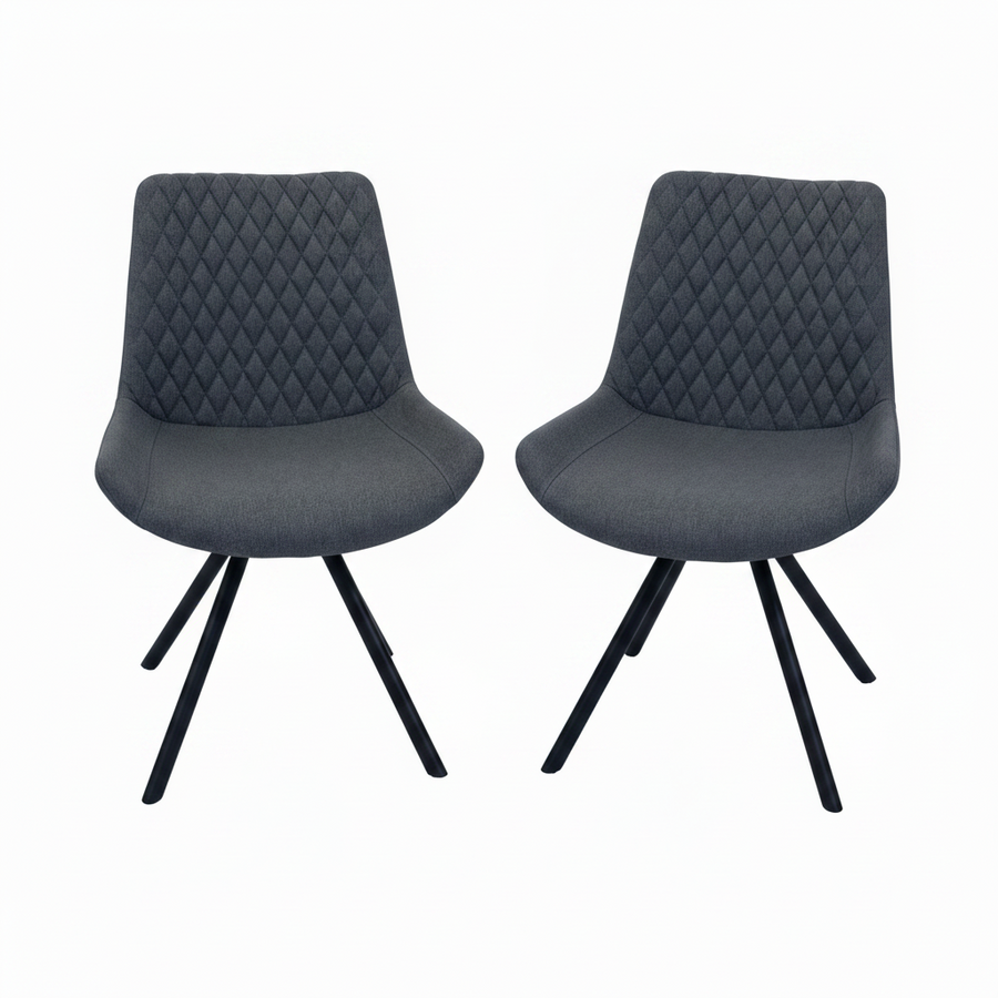 Ace Pair of Shadow Grey Dining Chairs - Dining Chair - Pair Shadow Grey Sterling Home 1
