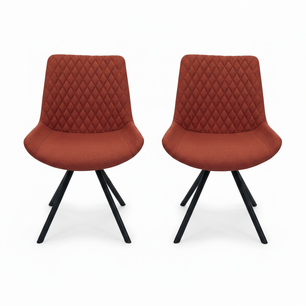 Ace Pair of Burnt Orange Dining Chairs - Dining Chair - Pair Burnt Orange Sterling Home 1