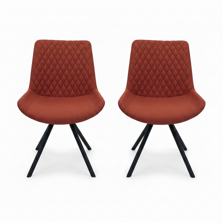 Ace Pair of Burnt Orange Dining Chairs - Dining Chair - Pair Burnt Orange Sterling Home 1