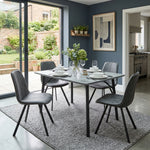 Akida Rectangular Dining Table & 4 Dining Chairs Set Dining Sets Sterling Home 2