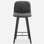 Akida Bar Stool - Bar Stool Faux Concrete / Black Powder Chairs Sterling Home 5