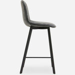 Akida Bar Stool - Bar Stool Faux Concrete / Black Powder Chairs Sterling Home 6