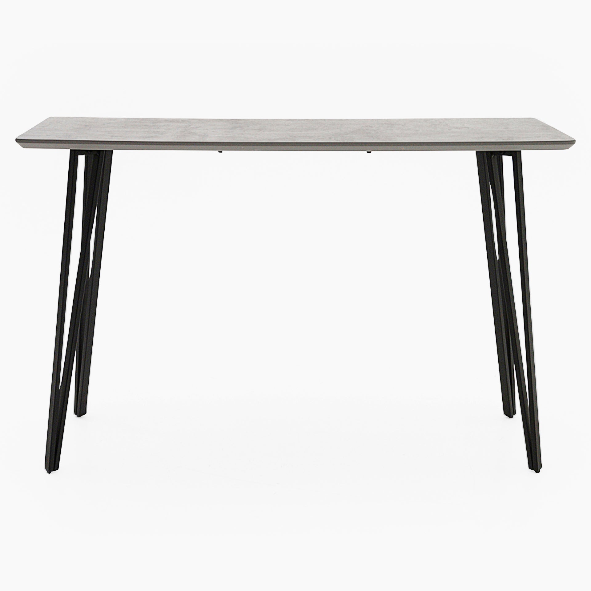 Akida Bar Table - Bar Table Faux Concrete / Black Powder Tables Sterling Home 1