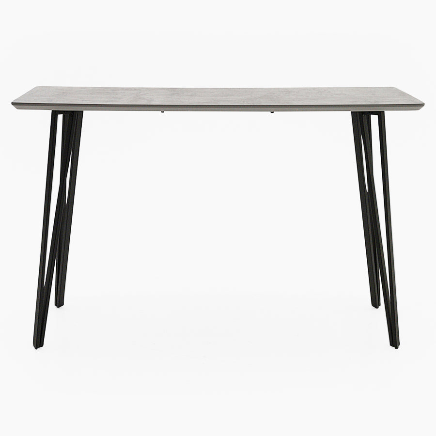 Akida Bar Table - Bar Table Faux Concrete / Black Powder Tables Sterling Home 1