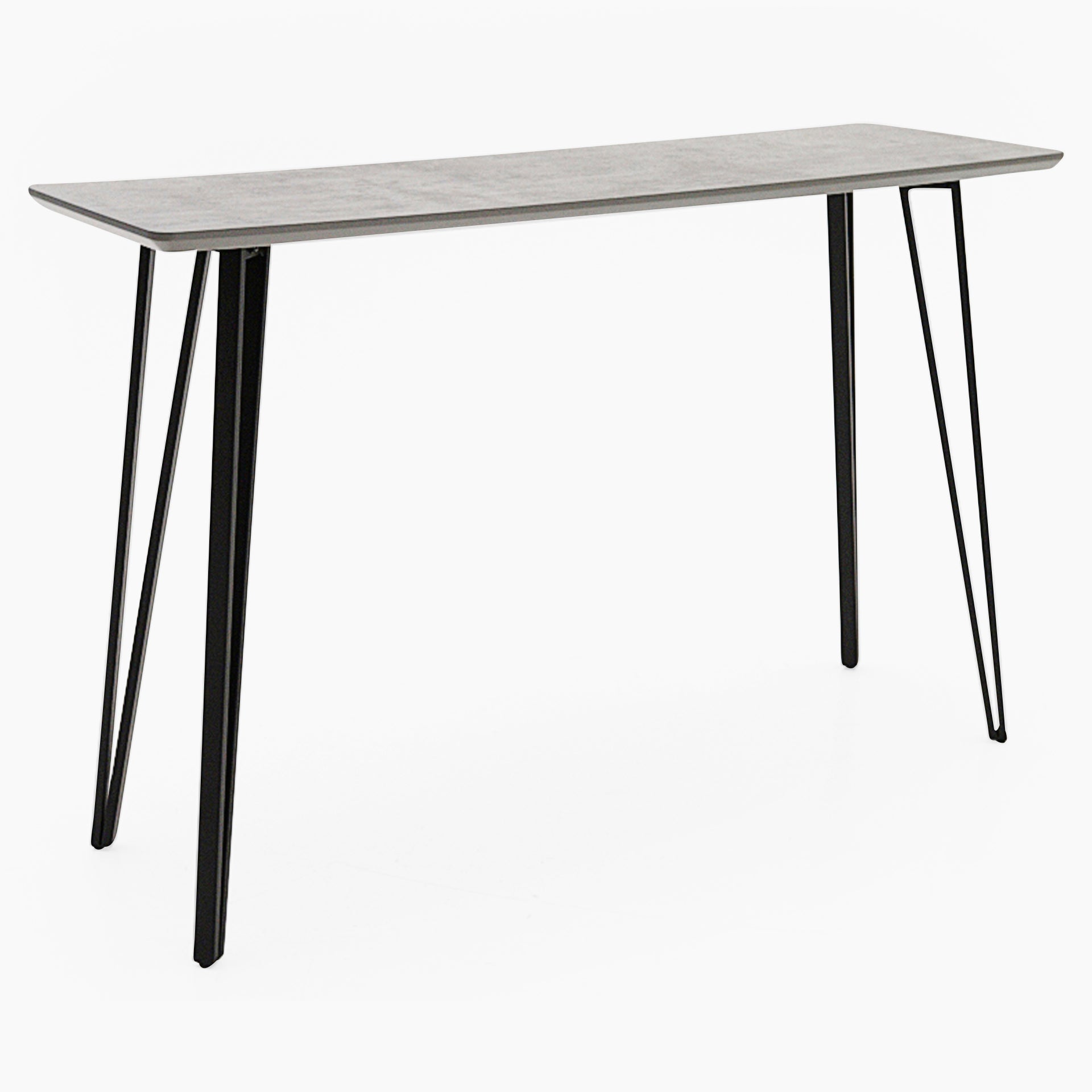 Akida Bar Table - Bar Table Faux Concrete / Black Powder Tables Sterling Home 2