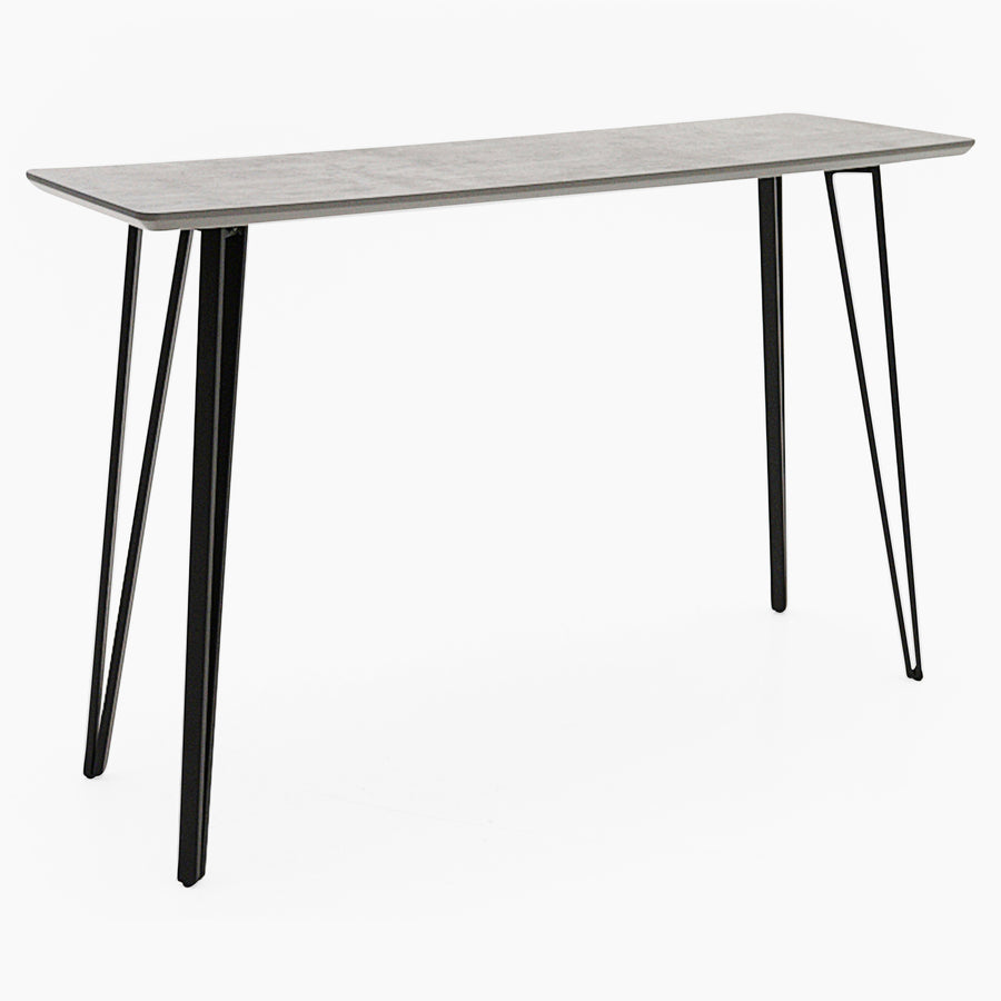 Akida Bar Table - Bar Table Faux Concrete / Black Powder Tables Sterling Home 2