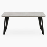 Akida Coffee Table - Coffee Table Faux Concrete / Black Powder Tables Sterling Home 1