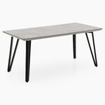 Akida Coffee Table - Coffee Table Faux Concrete / Black Powder Tables Sterling Home 2