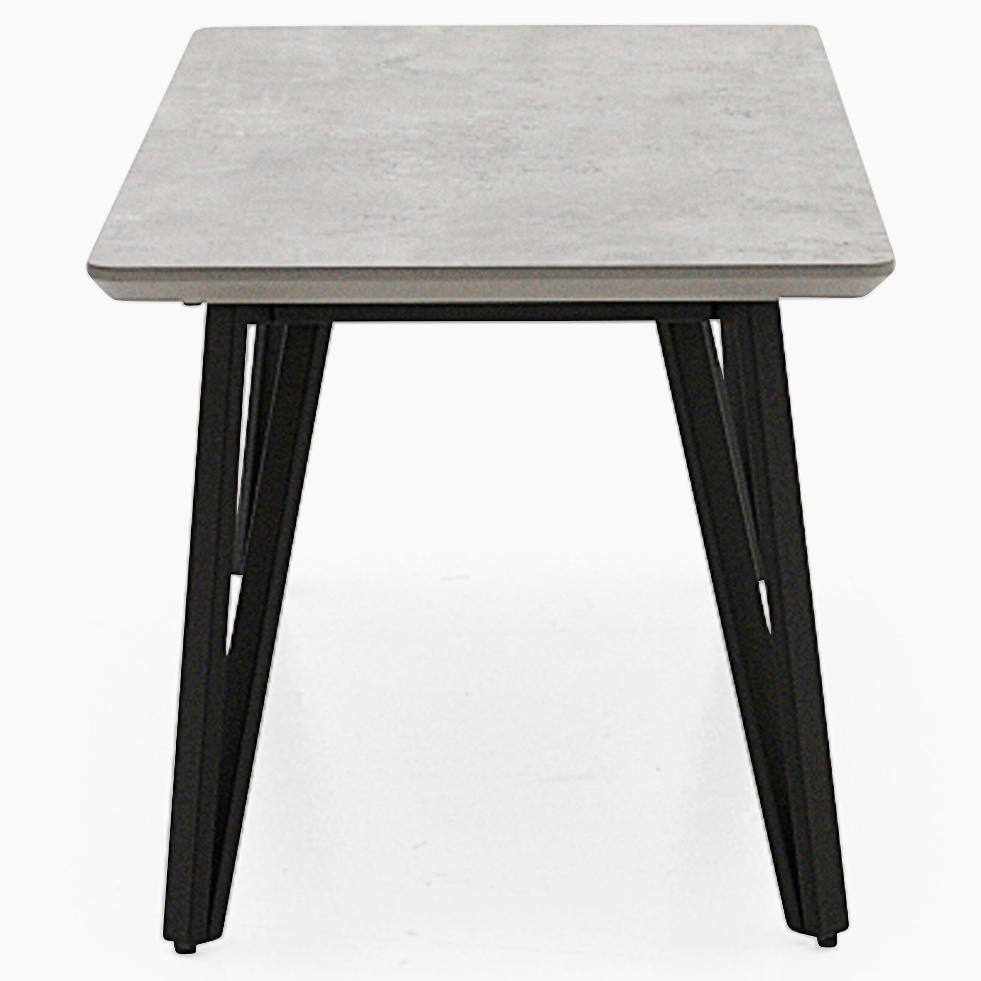 Akida Coffee Table - Coffee Table Faux Concrete / Black Powder Tables Sterling Home 3
