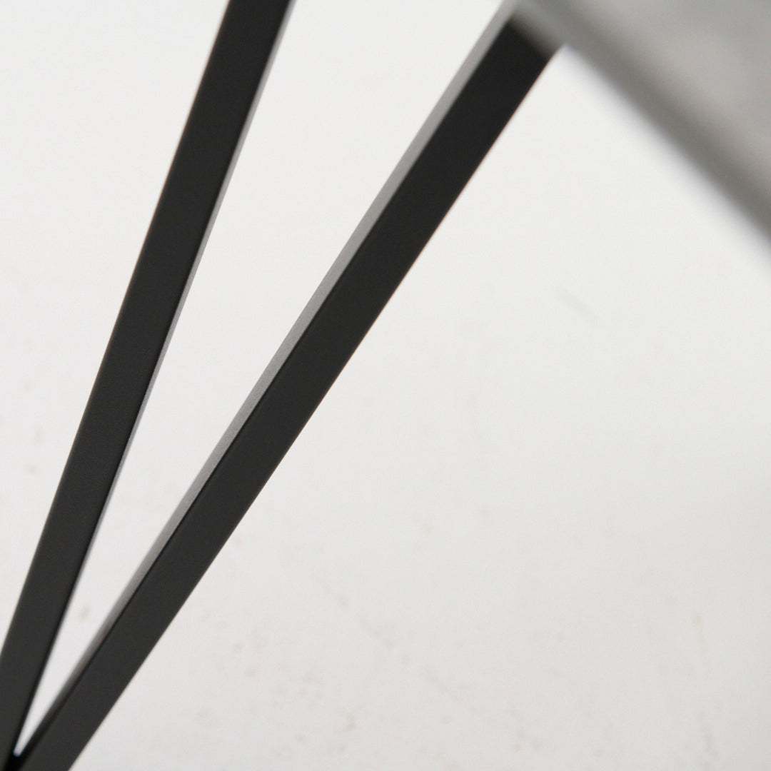 Akida Coffee Table - Coffee Table Faux Concrete / Black Powder Tables Sterling Home 5