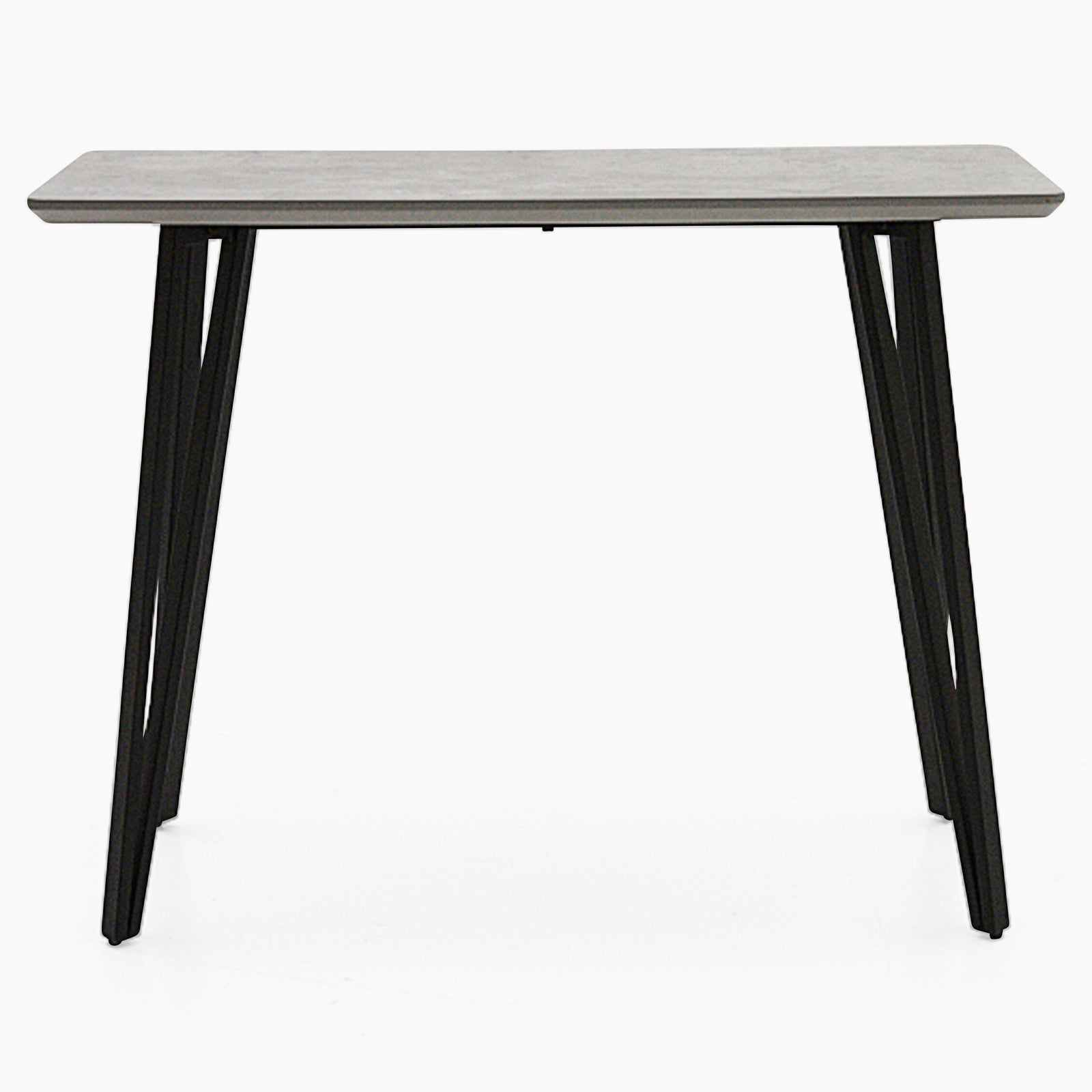 Akida Console Table - Console Table Faux Concrete / Black Powder Console Tables Sterling Home 1