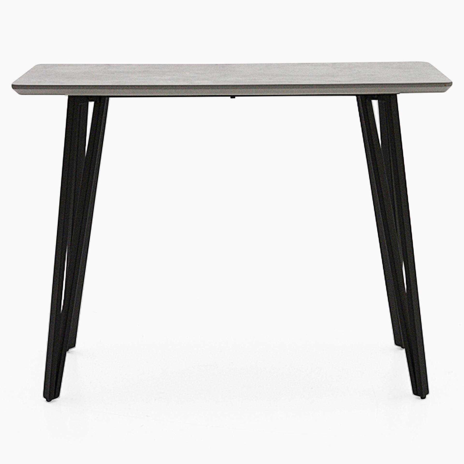 Akida Console Table - Console Table Faux Concrete / Black Powder Tables Sterling Home 1