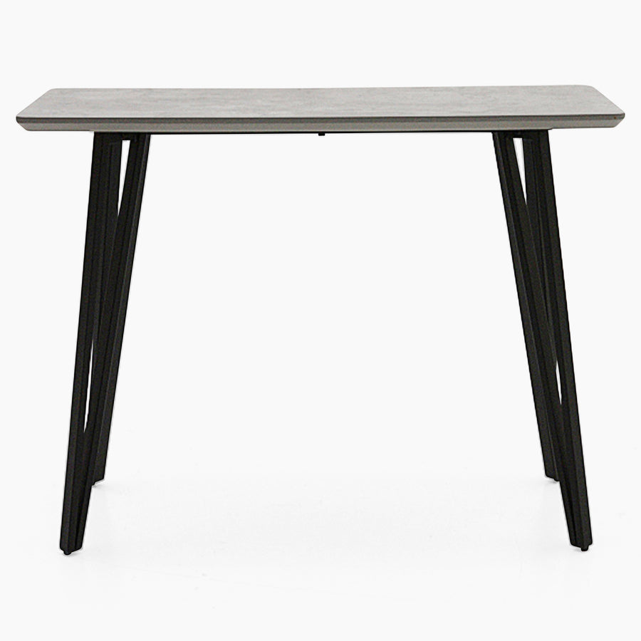 Akida Console Table - Console Table Faux Concrete / Black Powder Tables Sterling Home 1
