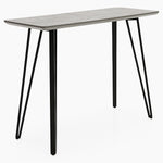 Akida Console Table - Console Table Faux Concrete / Black Powder Tables Sterling Home 2