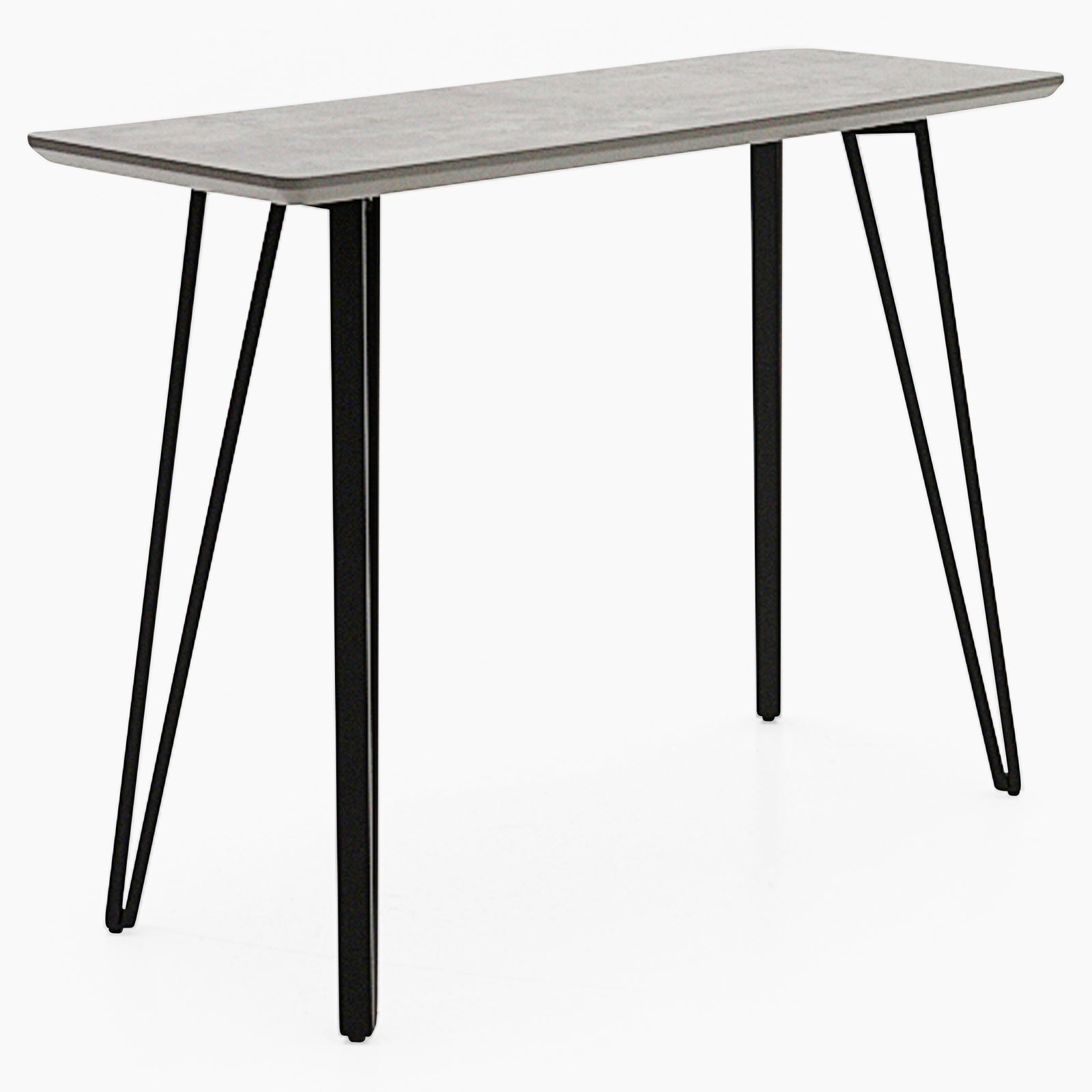 Akida Console Table - Console Table Faux Concrete / Black Powder Console Tables Sterling Home 2