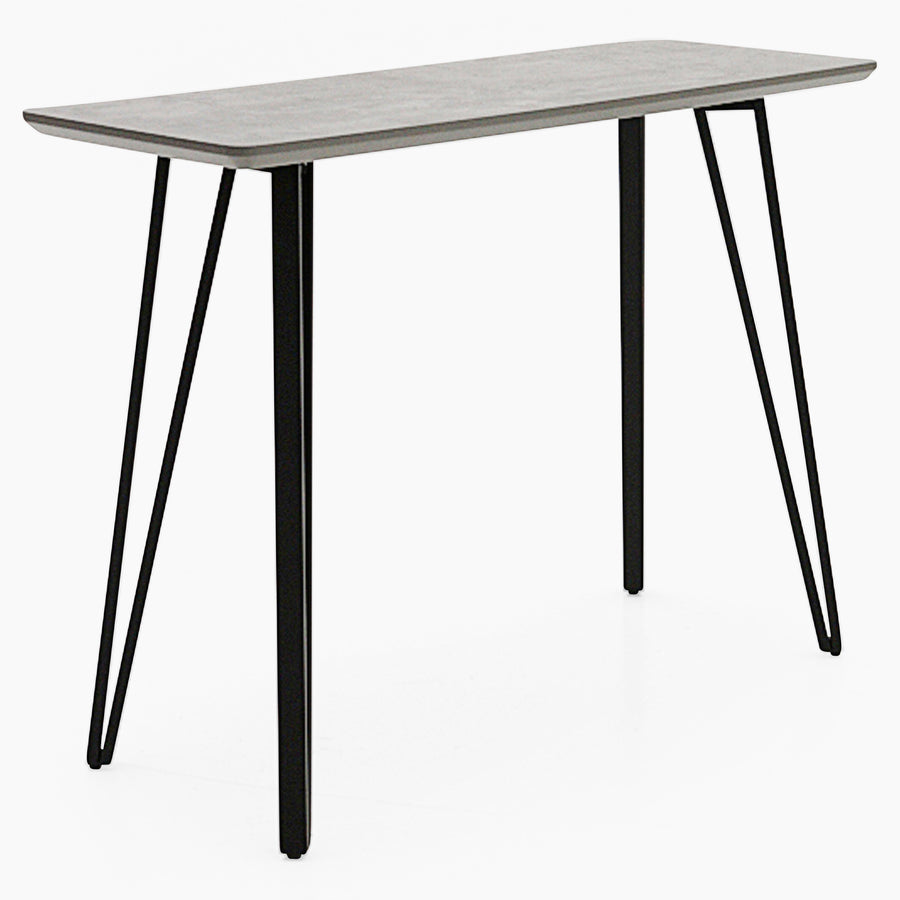 Akida Console Table - Console Table Faux Concrete / Black Powder Tables Sterling Home 2