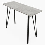 Akida Console Table - Console Table Faux Concrete / Black Powder Tables Sterling Home 4