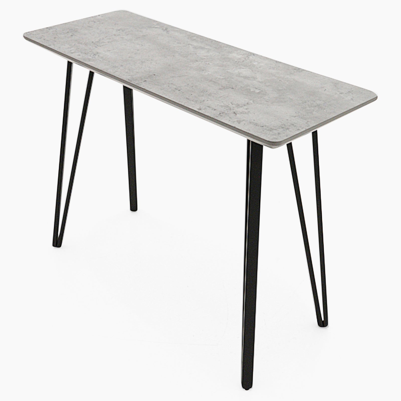 Akida Console Table - Console Table Faux Concrete / Black Powder Console Tables Sterling Home 4