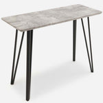 Akida Console Table - Console Table Faux Concrete / Black Powder Tables Sterling Home 5