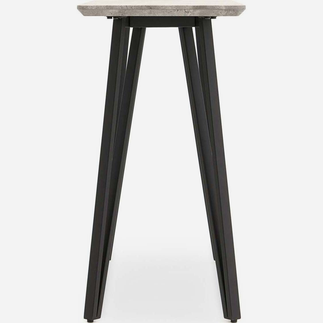 Akida Console Table - Console Table Faux Concrete / Black Powder Console Tables Sterling Home 6