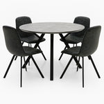 Akida Round Dining Table & 4 Chairs Set Tables Sterling Home 1