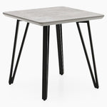 Akida Side Table - Lamp Table Faux Concrete / Black Powder Tables Sterling Home 2