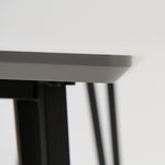 Akida Side Table - Lamp Table Faux Concrete / Black Powder Tables Sterling Home 3