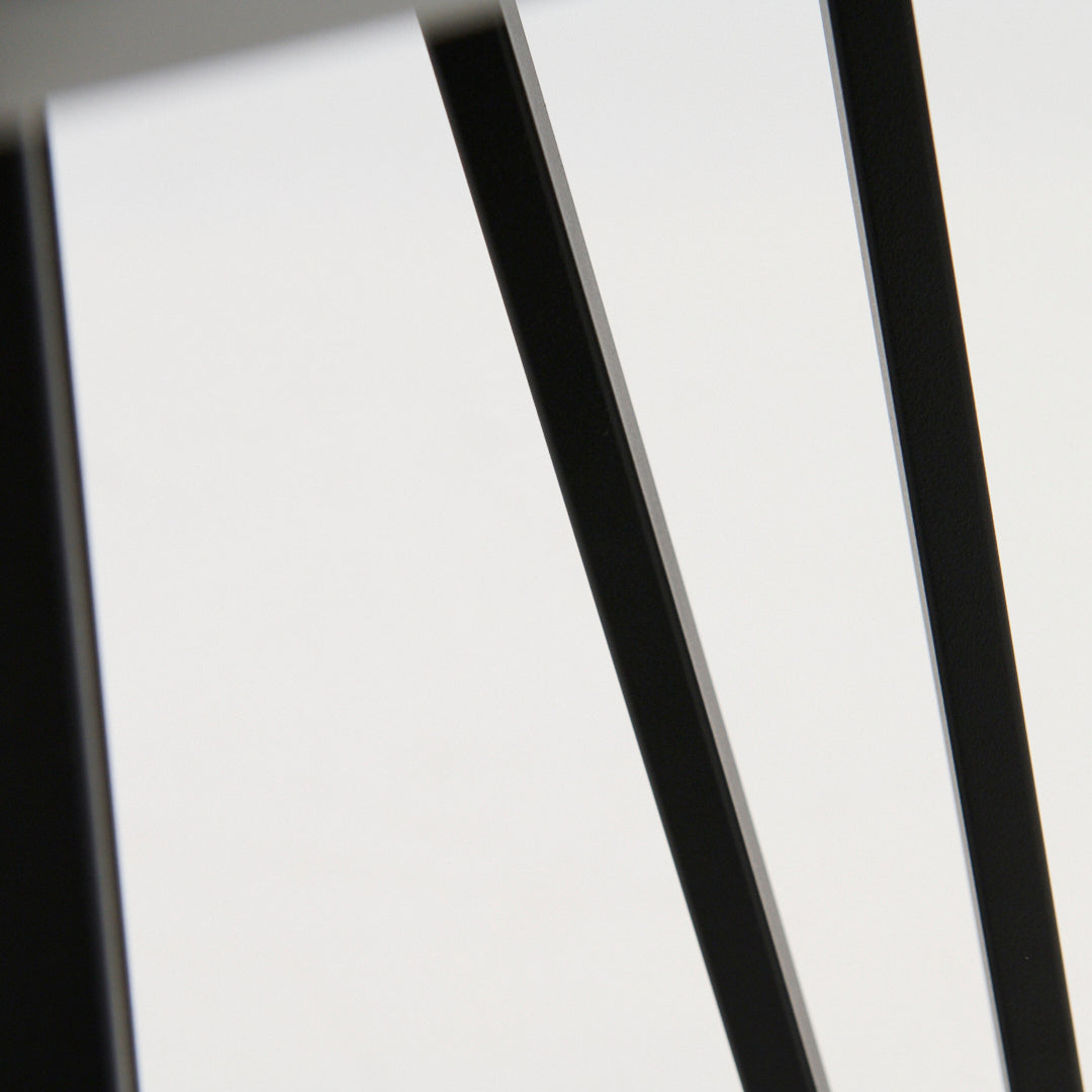 Akida Side Table - Lamp Table Faux Concrete / Black Powder Tables Sterling Home 4