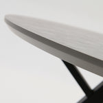 Akida Round Dining Table - Round Dining Table Faux Concrete / Black Powder Tables Sterling Home 4