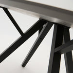 Akida Round Dining Table - Round Dining Table Faux Concrete / Black Powder Tables Sterling Home 5