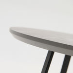 Akida Round Side Table - Round Wine Table Faux Concrete / Black Powder Tables Sterling Home 4