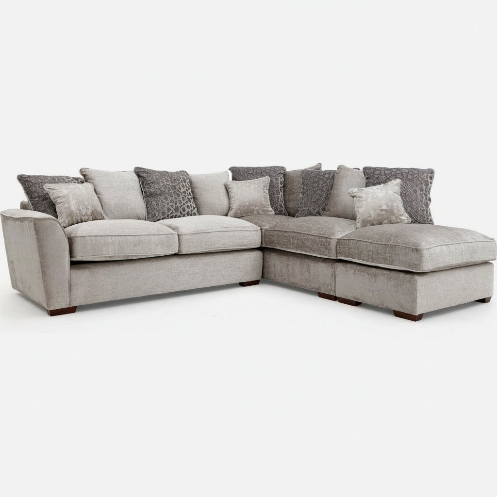 Allure Corner Sofa with Footstool - Corner Group with Stool Chaise Right Grade D - Right Hand Facing - Extraflex Sofas Sterling Home 2