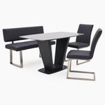 Alpha Dining Table, Bench & 2 Chairs Set Tables Sterling Home 1