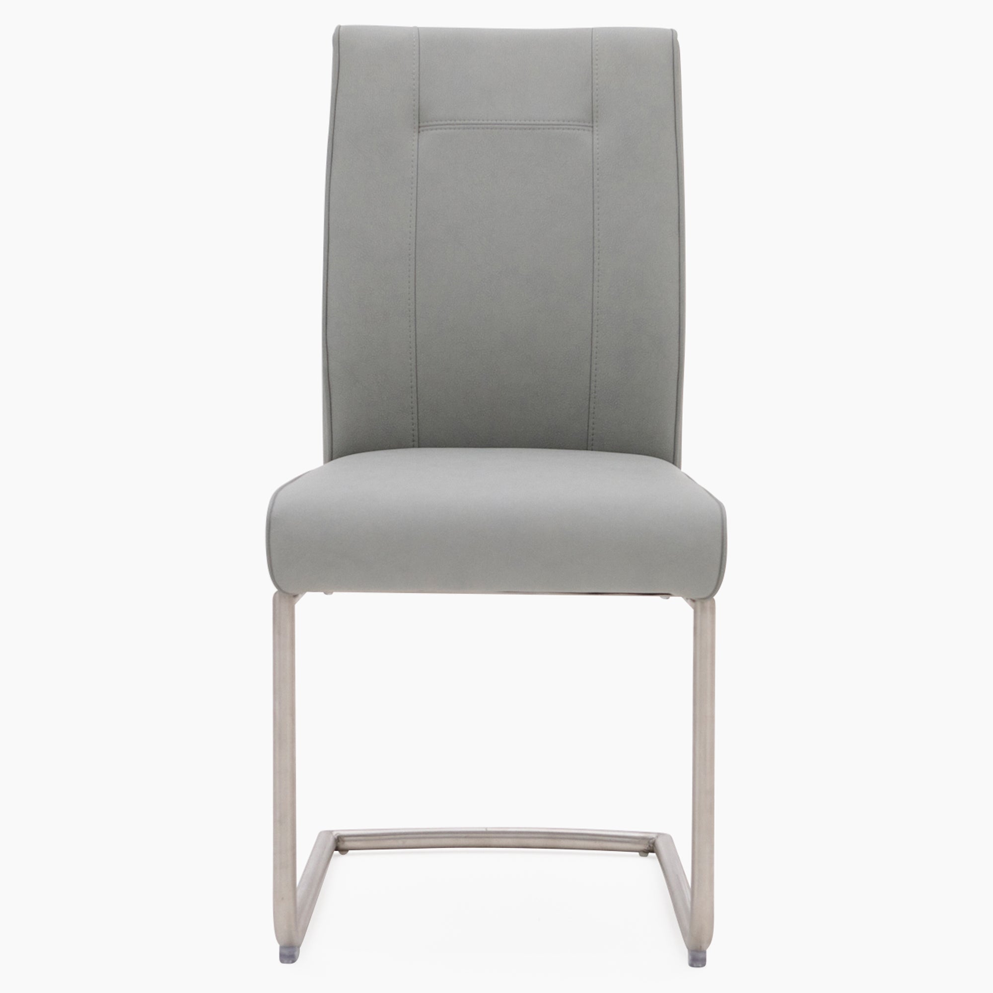 Alpha Contour Dining Chair - Contour Dining Chair Dark Grey Leather Look Chairs Sterling Home 1