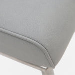 Alpha Contour Dining Chair - Contour Dining Chair Dark Grey Leather Look Chairs Sterling Home 5