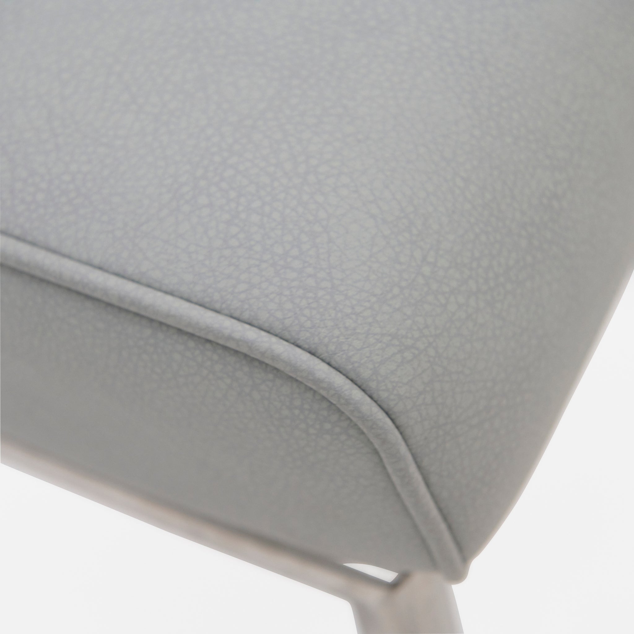 Alpha Contour Dining Chair - Contour Dining Chair Dark Grey Leather Look Chairs Sterling Home 5