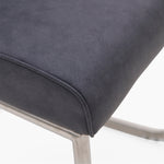 Alpha Contour Dining Chair - Contour Dining Chair Dark Grey Leather Look Chairs Sterling Home 9