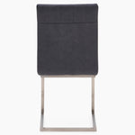 Alpha Dining Chair - Dining Chair Dark Grey Leather Look - Dark Grey Faux Leather Chairs Sterling Home 5