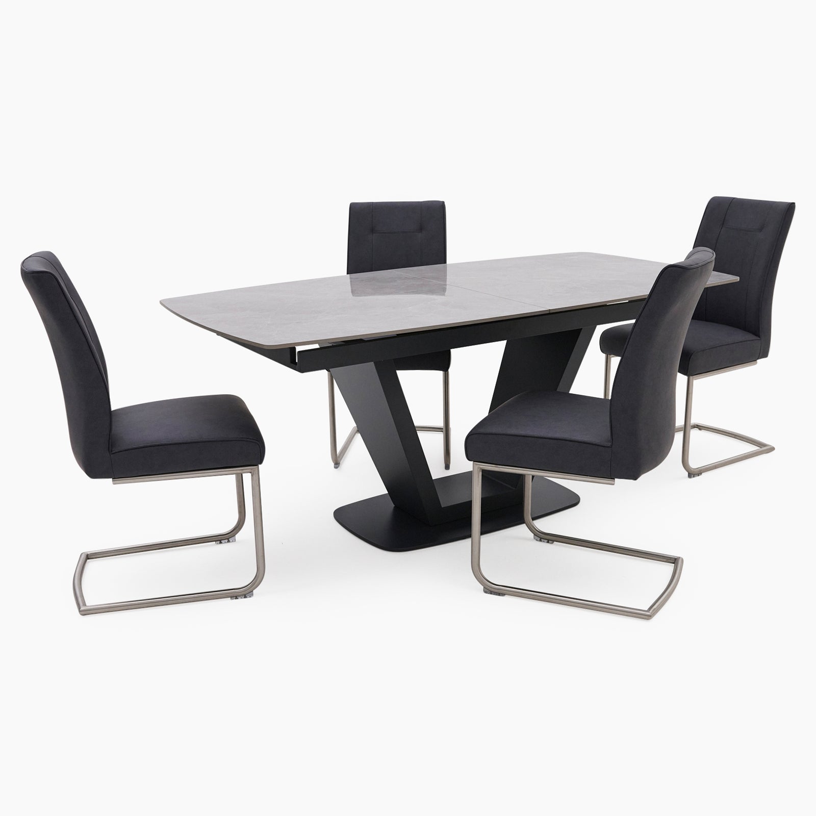 Alpha Extending Dining Table - 180cm Extending Dining Table Grey Tables Sterling Home 2
