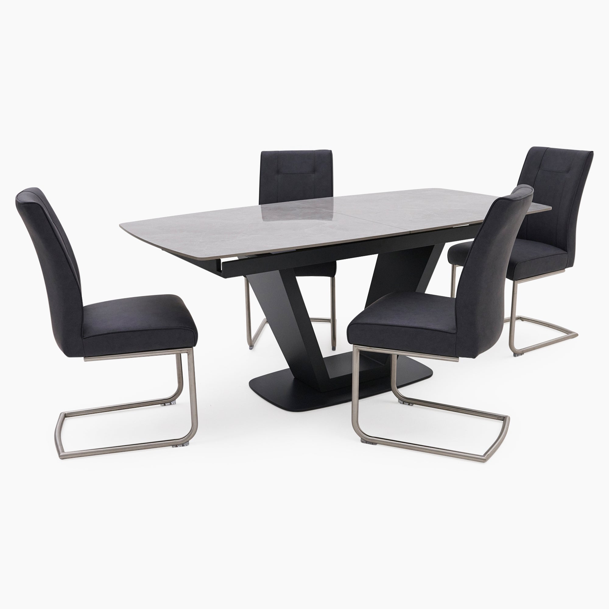 Alpha Extending Dining Table - 180cm Extending Dining Table Grey Tables Sterling Home 2