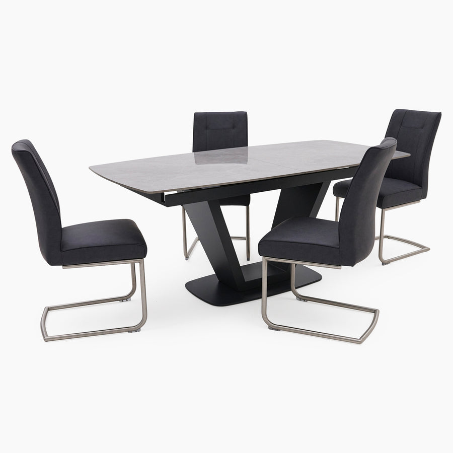 Alpha Extending Dining Table - 180cm Extending Dining Table Grey Tables Sterling Home 2