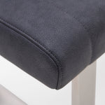 Alpha Bench - Side Bench Dark Grey Leather Look - Dark Grey Faux Leather Chairs Sterling Home 4