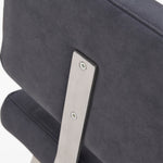 Alpha Bench - Side Bench Dark Grey Leather Look - Dark Grey Faux Leather Chairs Sterling Home 5