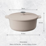 Casserole Pot Beige Sterling Home 2