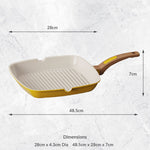 Grill Pan Yellow - Grill Pan 28CM Marigold Sterling Home 2